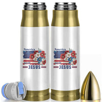 America Needs Jesus Bullet Tumbler Christian Floral US Flag 4th of July