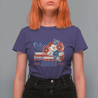 America Needs Jesus T Shirt For Women Christian Floral US Flag 4th of July