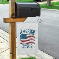 America Needs Jesus Garden Flag 4th of July Christian