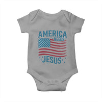 America Needs Jesus Baby Onesie 4th of July Christian
