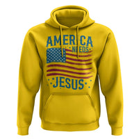 America Needs Jesus Hoodie 4th of July Christian