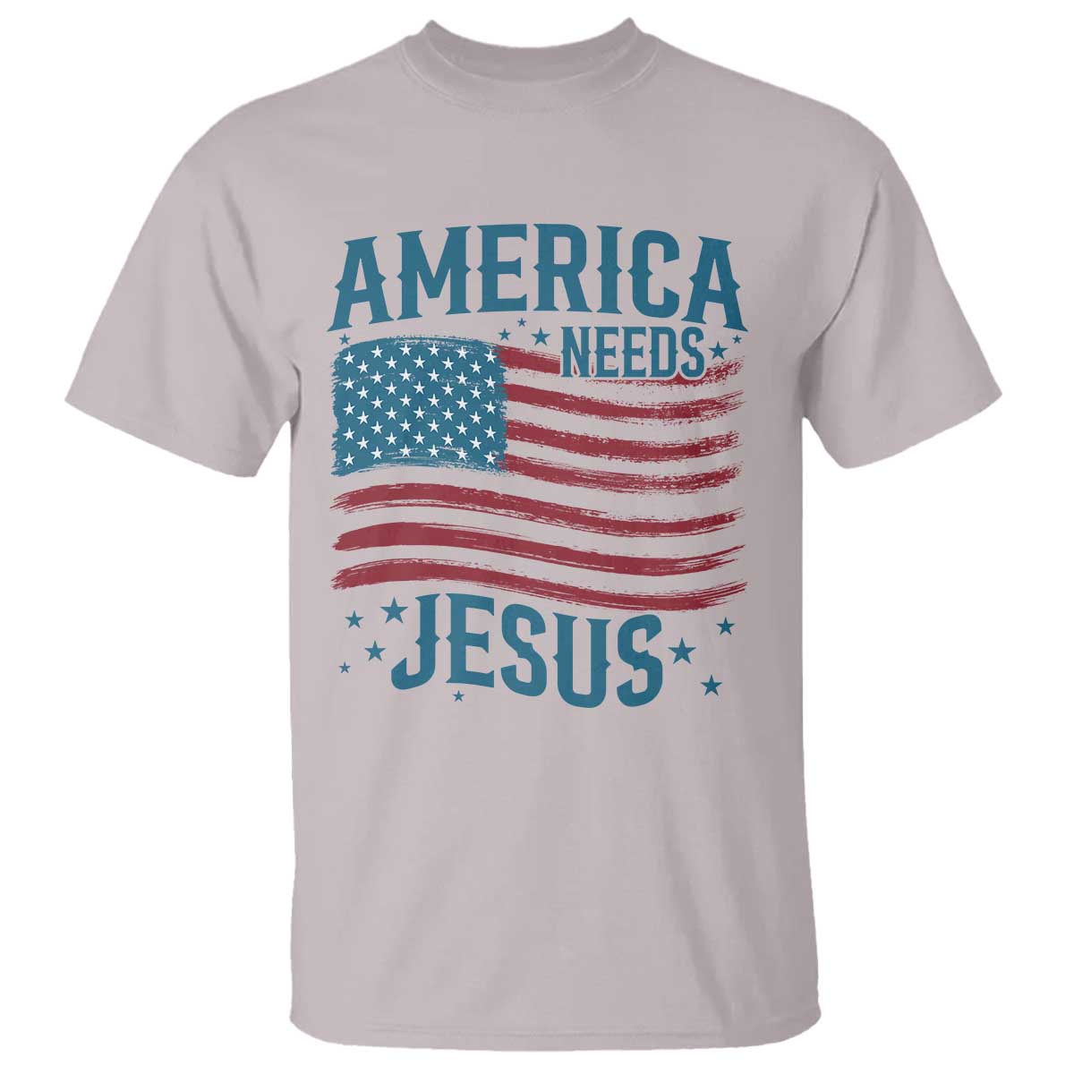 America Needs Jesus T Shirt 4th of July Christian