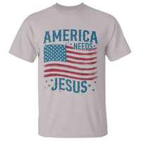America Needs Jesus T Shirt 4th of July Christian