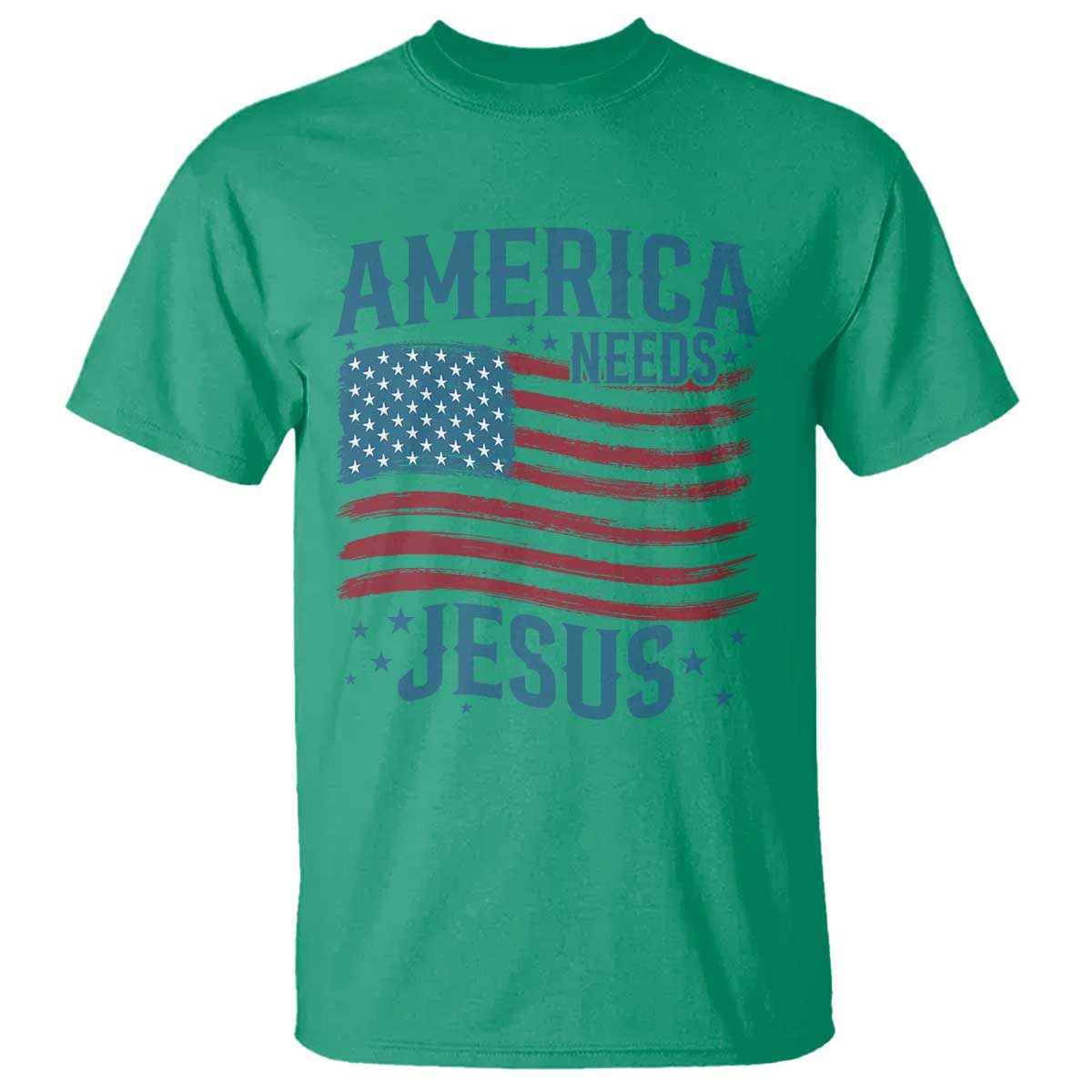 America Needs Jesus T Shirt 4th of July Christian