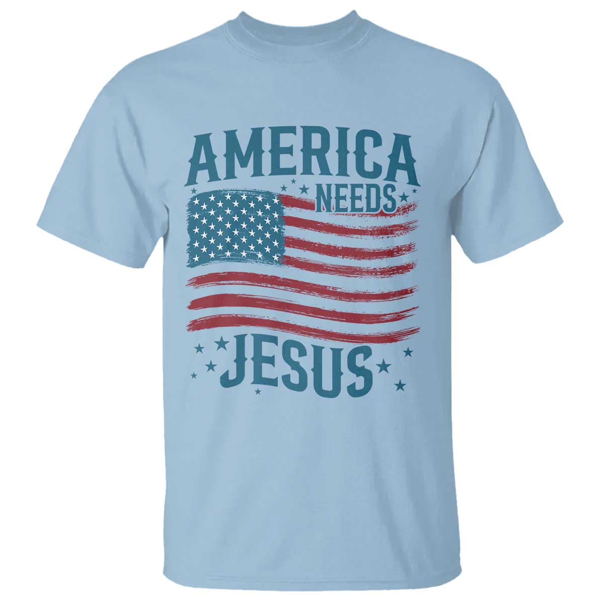 America Needs Jesus T Shirt 4th of July Christian