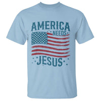 America Needs Jesus T Shirt 4th of July Christian