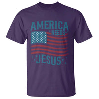 America Needs Jesus T Shirt 4th of July Christian