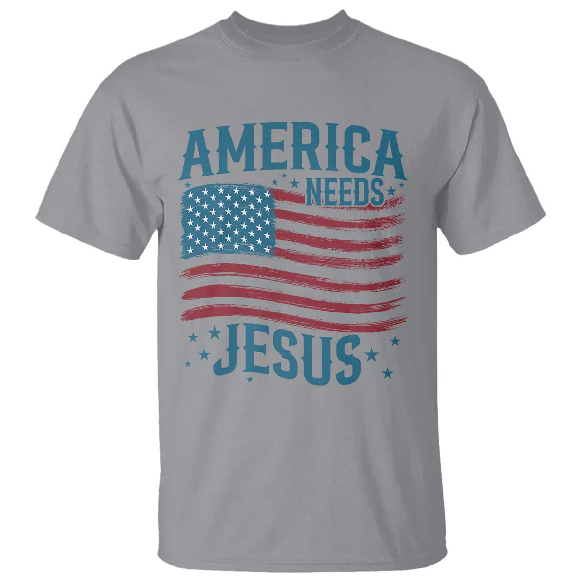 America Needs Jesus T Shirt 4th of July Christian