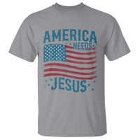 America Needs Jesus T Shirt 4th of July Christian