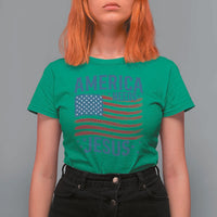 America Needs Jesus T Shirt For Women 4th of July Christian