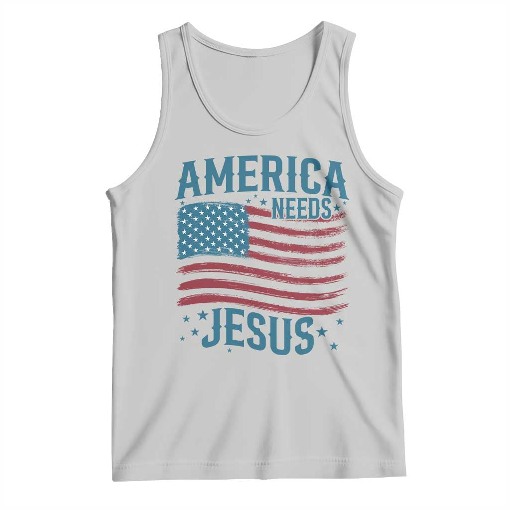 America Needs Jesus Tank Top 4th of July Christian
