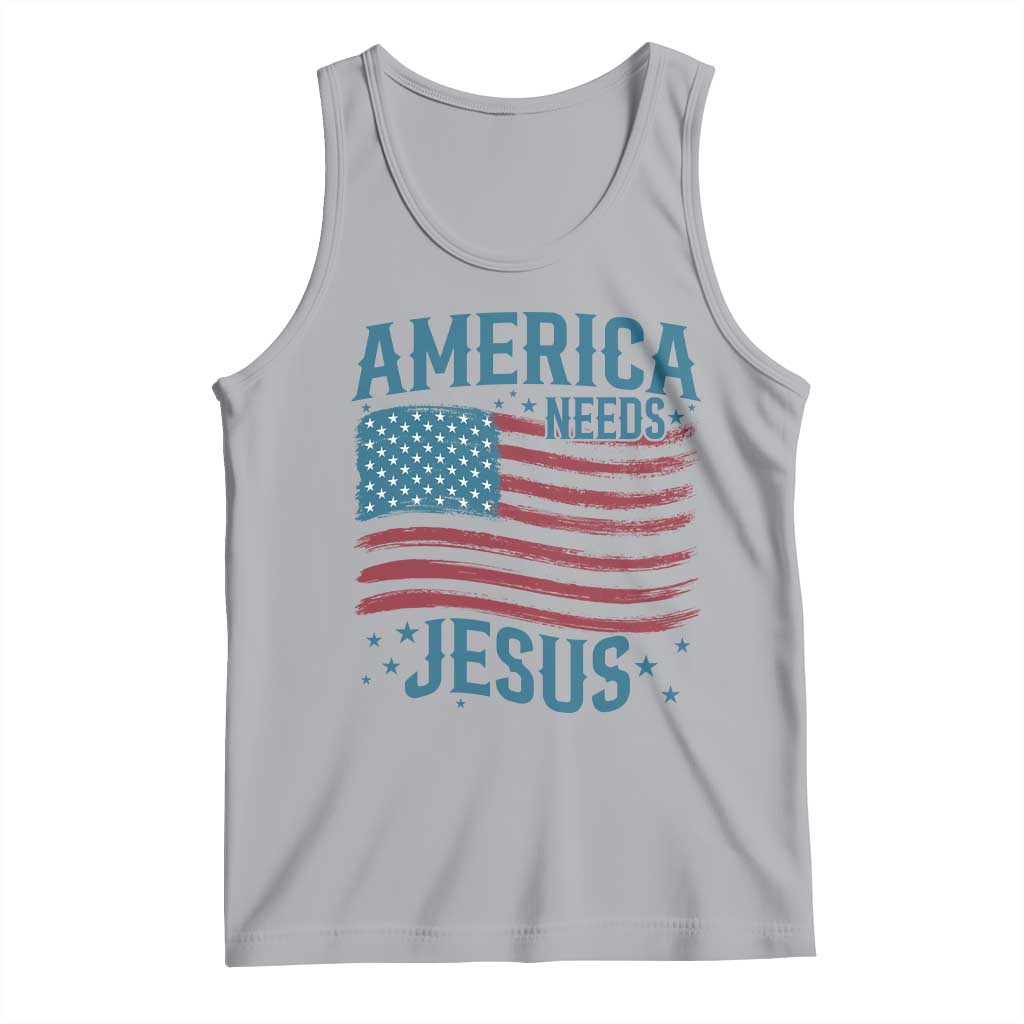 America Needs Jesus Tank Top 4th of July Christian
