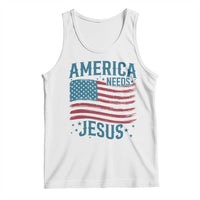 America Needs Jesus Tank Top 4th of July Christian