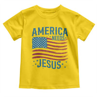 America Needs Jesus Toddler T Shirt 4th of July Christian