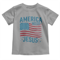 America Needs Jesus Toddler T Shirt 4th of July Christian