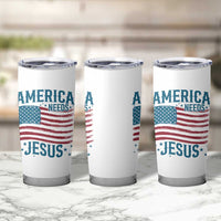 America Needs Jesus Tumbler Cup 4th of July Christian