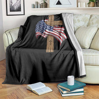 God Bless America 250 Years Throw Blanket 4th of July Christian Jesus