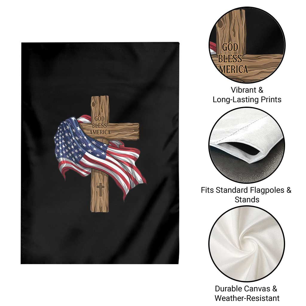God Bless America 250 Years Garden Flag 4th of July Christian Jesus