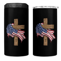 God Bless America 250 Years 4 in 1 Can Cooler Tumbler 4th of July Christian Jesus