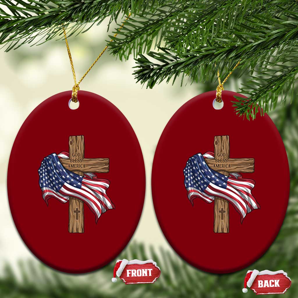 God Bless America 250 Years Ceramic Ornament 4th of July Christian Jesus
