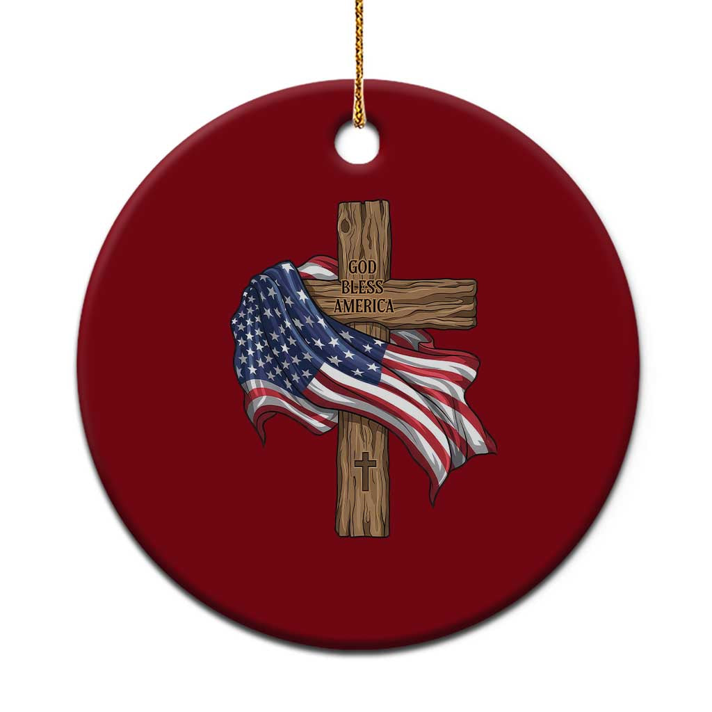 God Bless America 250 Years Ceramic Ornament 4th of July Christian Jesus
