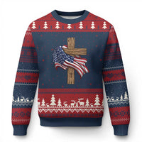 God Bless America 250 Years Ugly Christmas Sweater 4th of July Christian Jesus