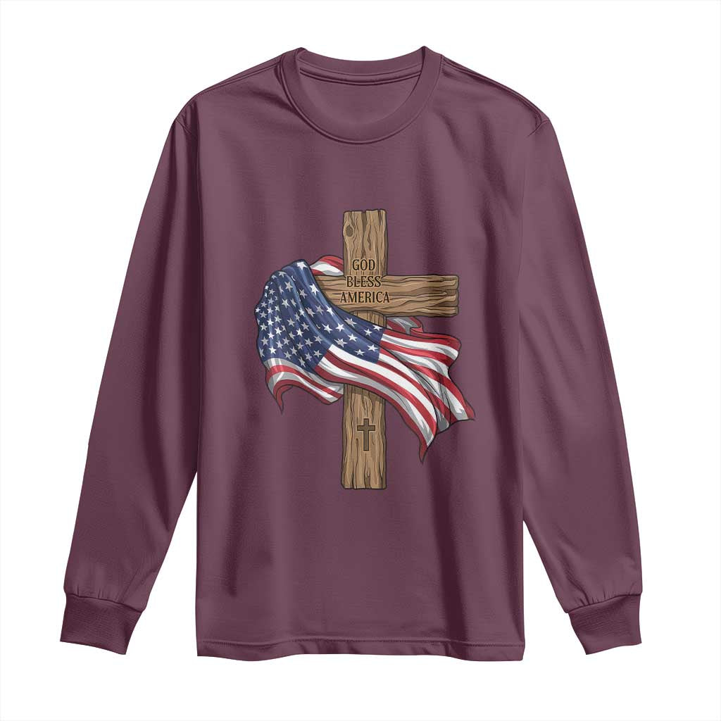 God Bless America 250 Years Long Sleeve Shirt 4th of July Christian Jesus