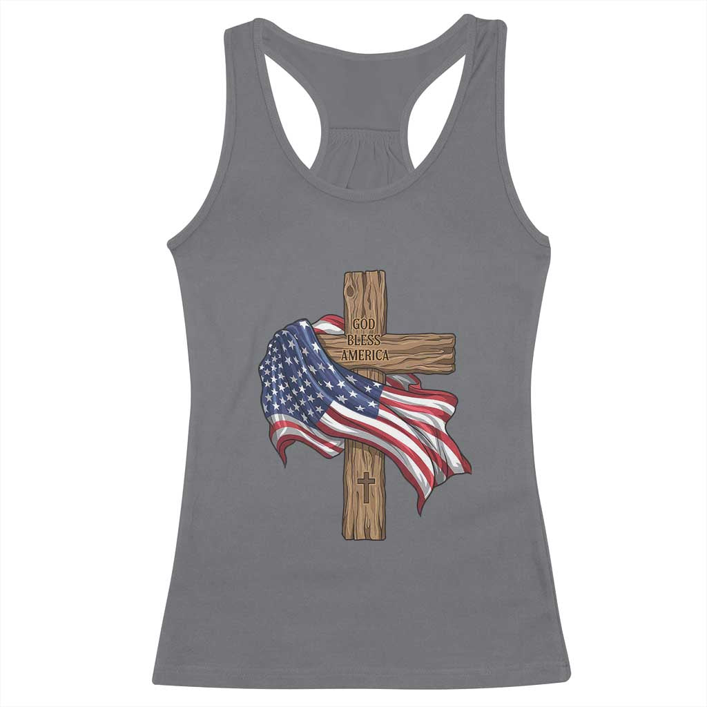 God Bless America 250 Years Racerback Tank Top 4th of July Christian Jesus