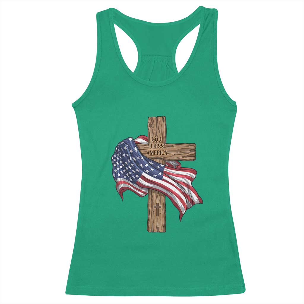 God Bless America 250 Years Racerback Tank Top 4th of July Christian Jesus