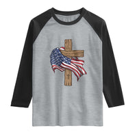 God Bless America 250 Years Raglan Shirt 4th of July Christian Jesus