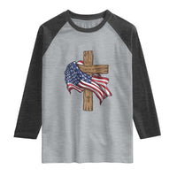 God Bless America 250 Years Raglan Shirt 4th of July Christian Jesus