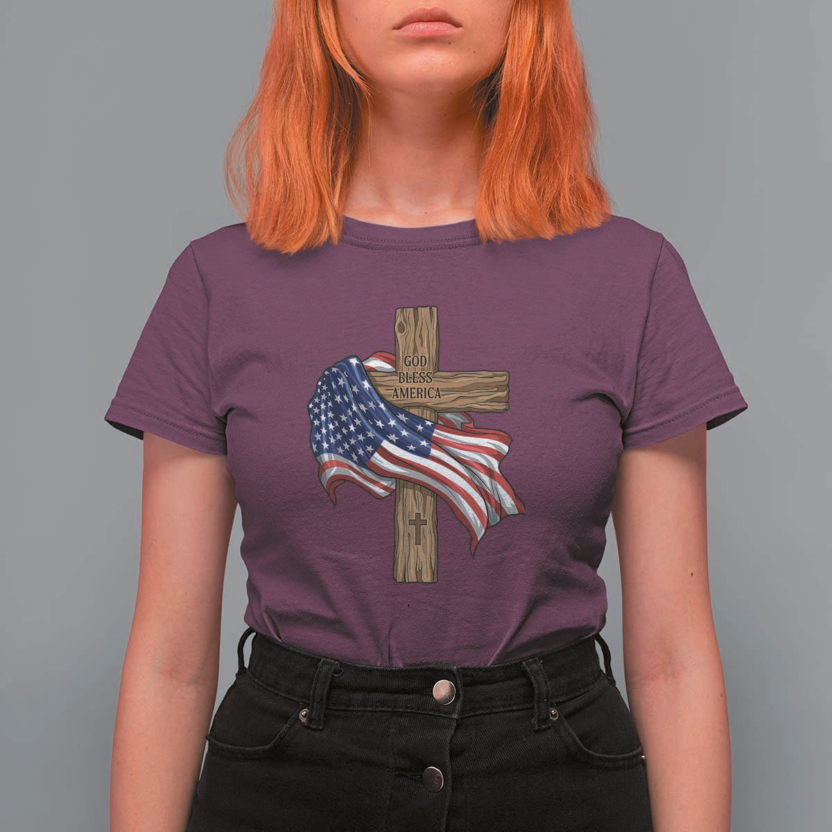 God Bless America 250 Years T Shirt For Women 4th of July Christian Jesus