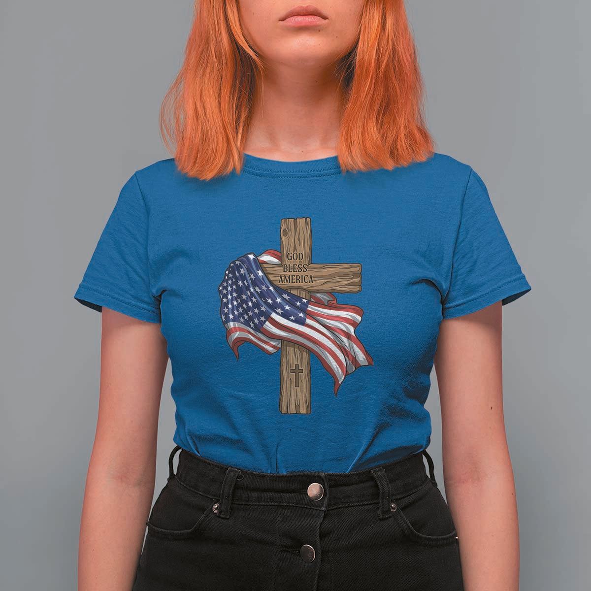 God Bless America 250 Years T Shirt For Women 4th of July Christian Jesus