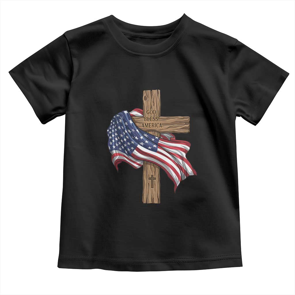 God Bless America 250 Years Toddler T Shirt 4th of July Christian Jesus