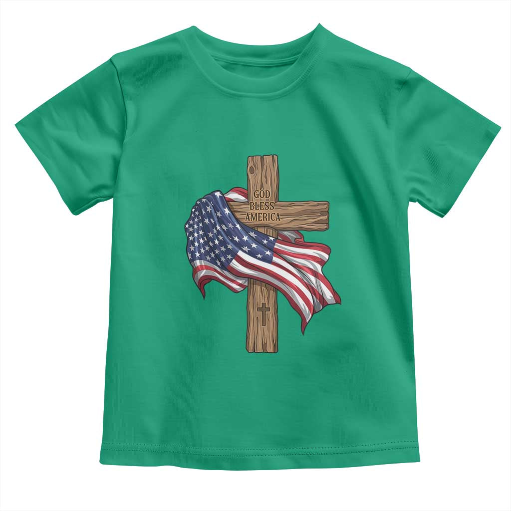 God Bless America 250 Years Toddler T Shirt 4th of July Christian Jesus