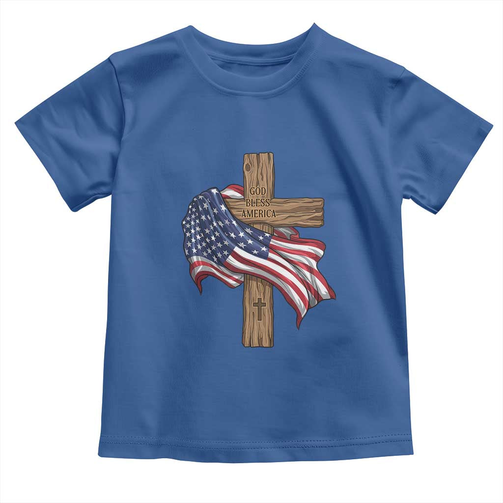 God Bless America 250 Years Toddler T Shirt 4th of July Christian Jesus