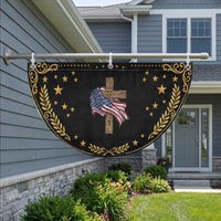 God Bless America 250 Years Patriotic Fan Flag 4th of July Christian Jesus
