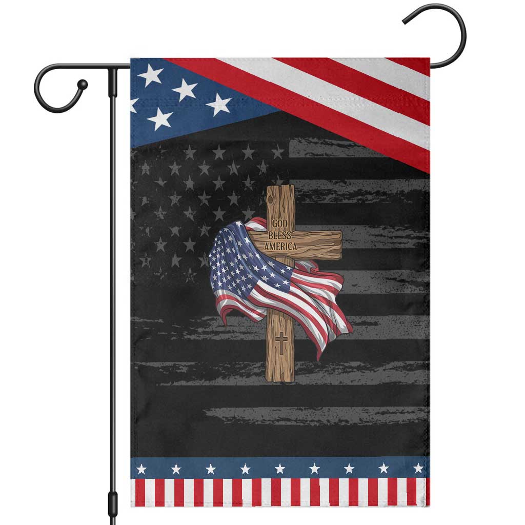 God Bless America 250 Years Patriotic Garden Flag 4th of July Christian Jesus