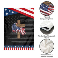 God Bless America 250 Years Patriotic Garden Flag 4th of July Christian Jesus