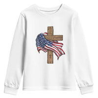 God Bless America 250 Years Youth Sweatshirt 4th of July Christian Jesus