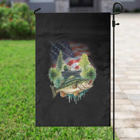 Bass Fishing Patriotic American Flag Garden Flag - Wonder Print Shop
