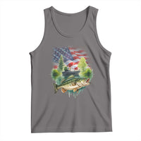 Bass Fishing Patriotic American Flag Tank Top - Wonder Print Shop