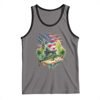 Bass Fishing Patriotic American Flag Tank Top - Wonder Print Shop