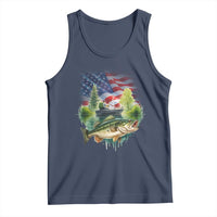 Bass Fishing Patriotic American Flag Tank Top - Wonder Print Shop