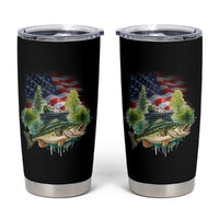 Bass Fishing Patriotic American Flag Tumbler Cup - Wonder Print Shop