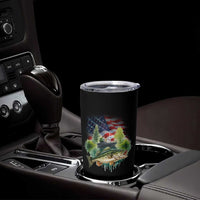 Bass Fishing Patriotic American Flag Tumbler Cup - Wonder Print Shop