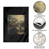 Weird Bass Fish Playing Bass Guitar Garden Flag Funny Cursed Meme - Wonder Print Shop