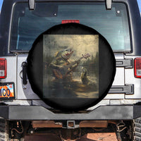 Weird Bass Fish Playing Bass Guitar Spare Tire Cover Funny Cursed Meme - Wonder Print Shop