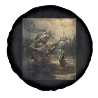 Weird Bass Fish Playing Bass Guitar Spare Tire Cover Funny Cursed Meme - Wonder Print Shop