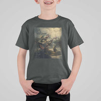 Weird Bass Fish Playing Bass Guitar T Shirt For Kid Funny Cursed Meme - Wonder Print Shop